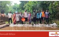 कातवडमध्ये ग्रामस्थांच्या श्रमदानातून वनराई बंधारा